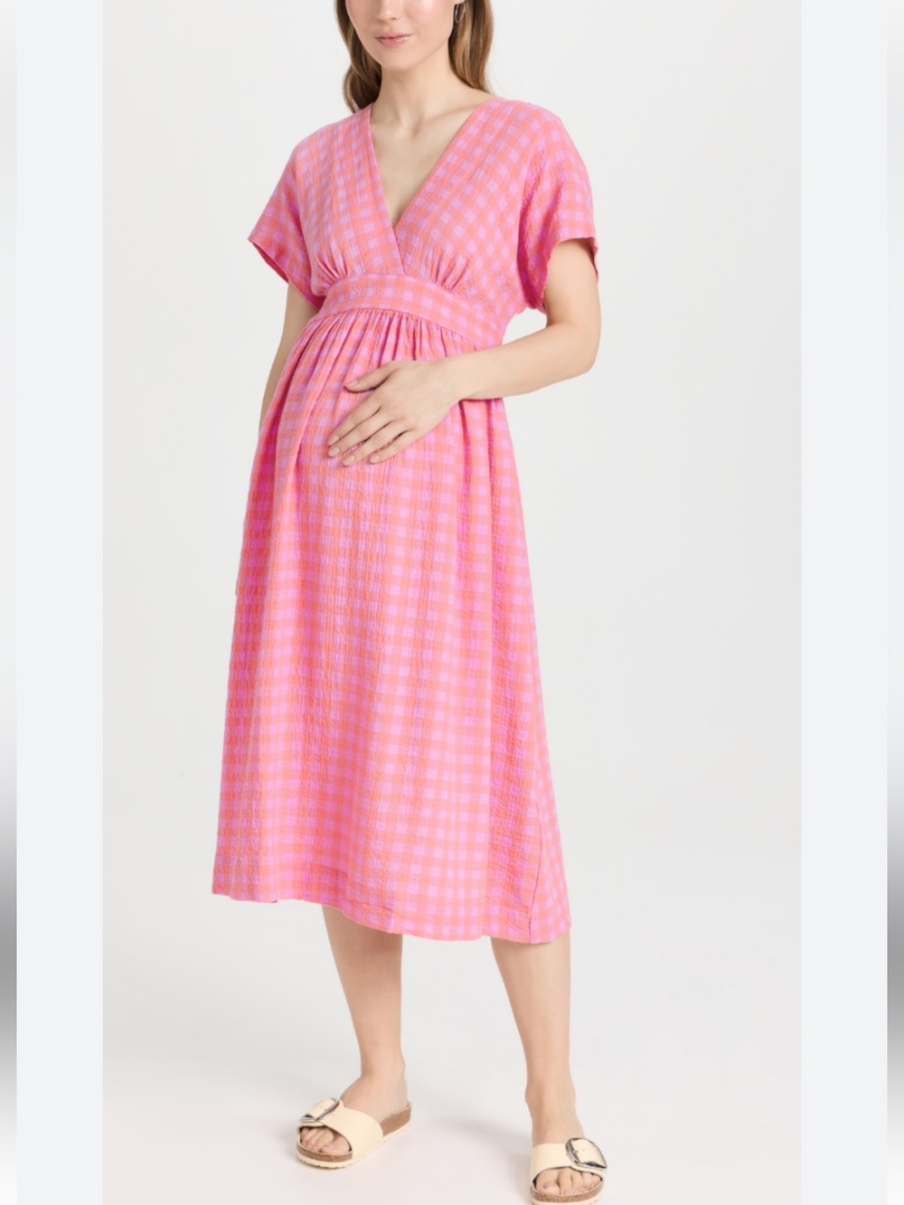 Hatch Carolina Maternity Midi Dress - Picture 3 of 14